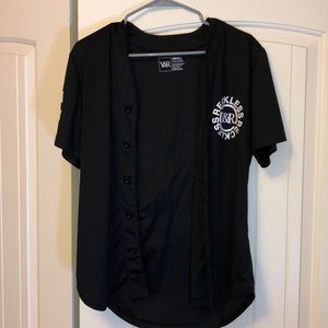 Young and reckless button up baseball jersey